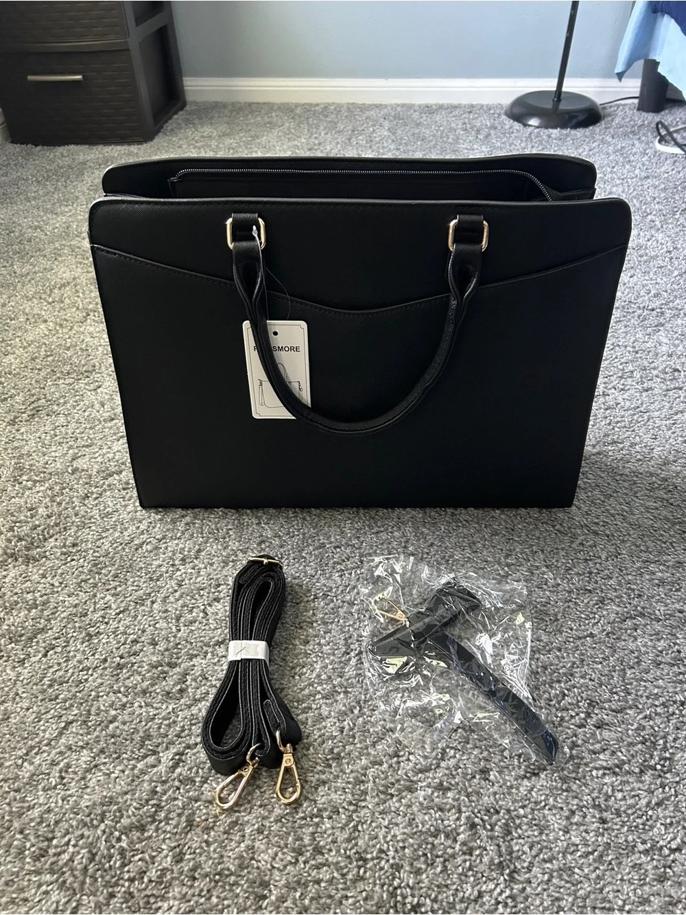 Laptop Tote with Bow Accent